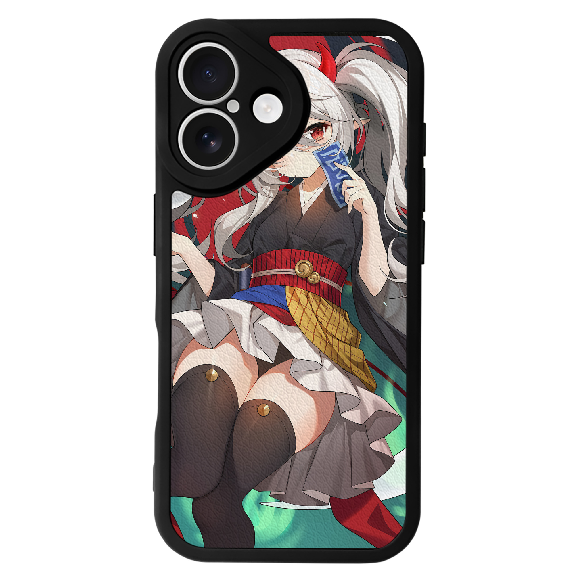 （画像用） 遊☆戯☆王 Yu-Gi-Oh! 【iPhone 16シリーズ対応】シリコンスマホケース（レザー調） 材質：シリコン